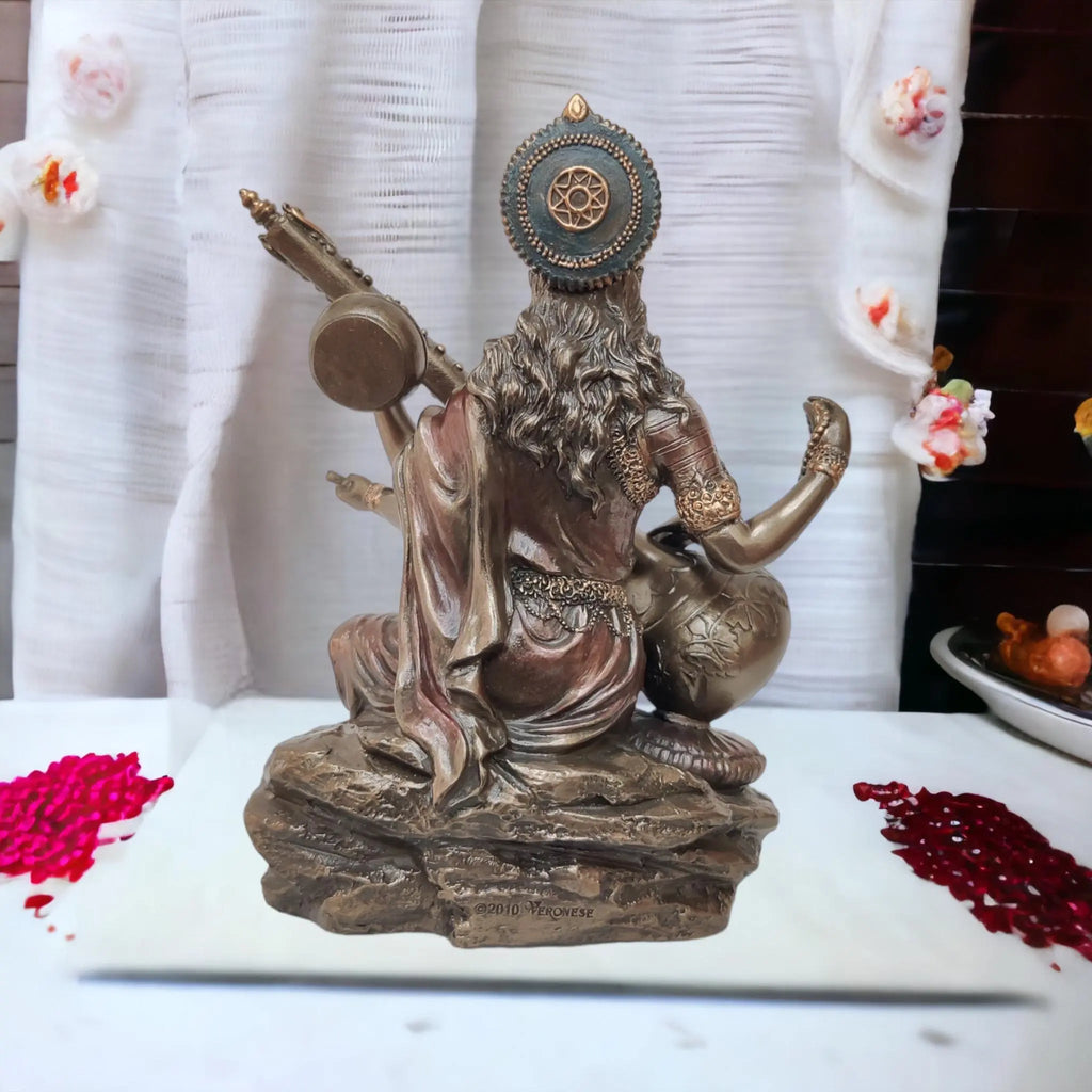 Copper Finish Saraswati Statue WINNKRAFT