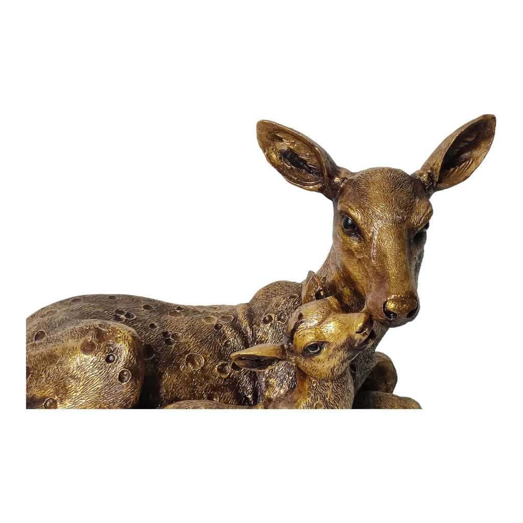 Deer Statue Table Decor - Rustic Mother and Child Sculpture WINNKRAFT
