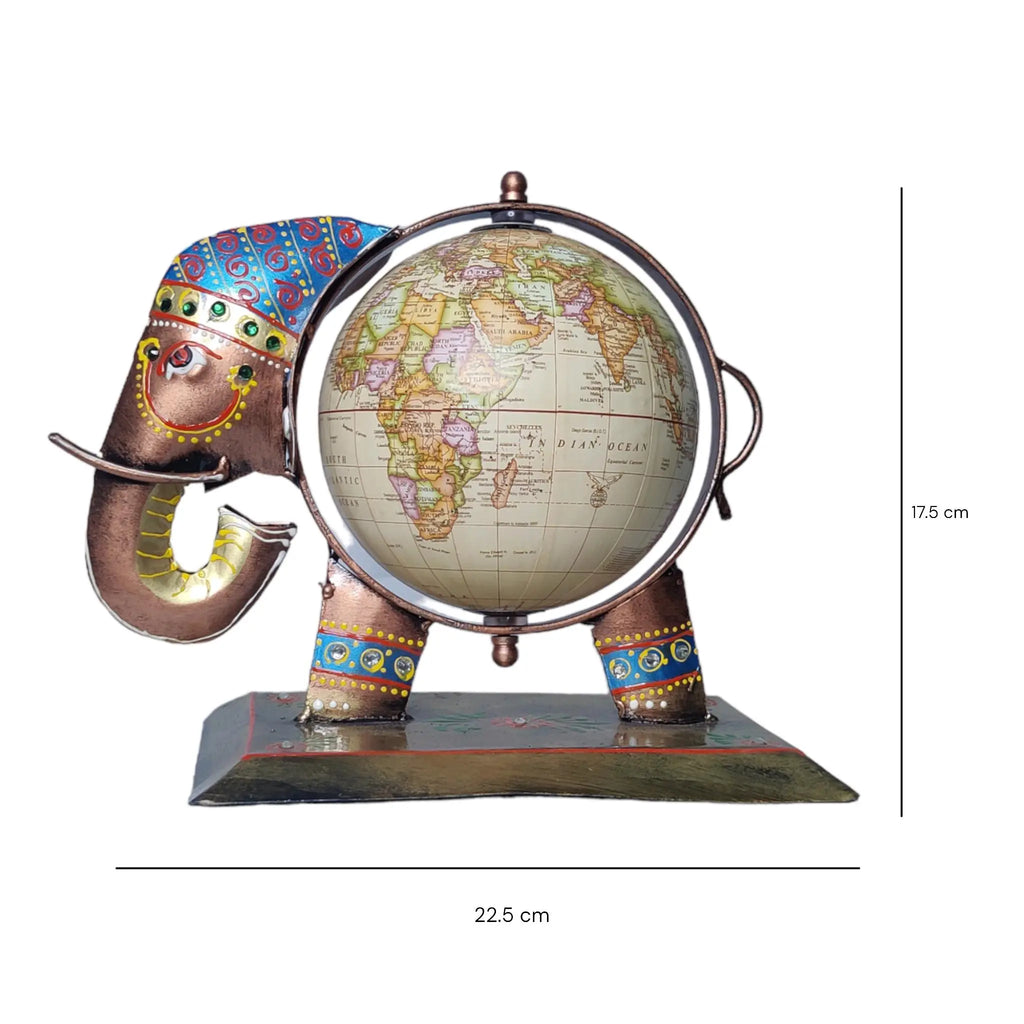 Handcrafted Metal Elephant Globe WINNKRAFT