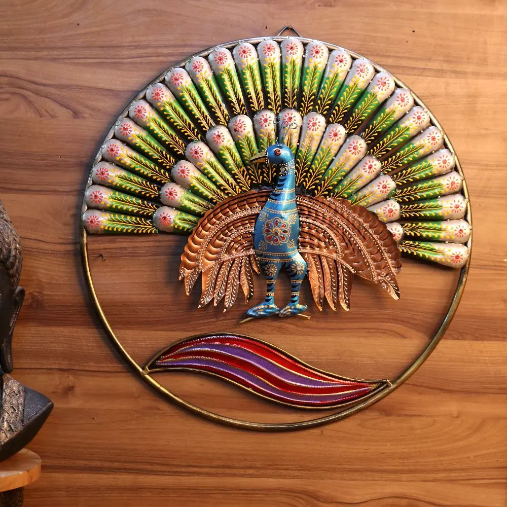 Peacock Frame Metal Decor WINNKRAFT