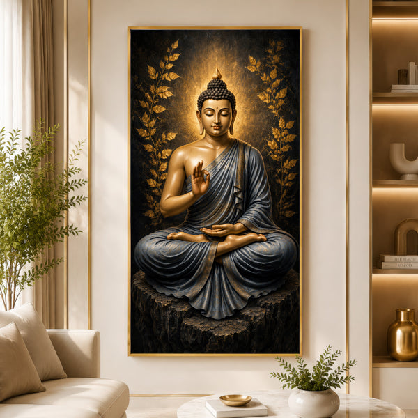 Zen Buddha Premium Leatherite Wall Art