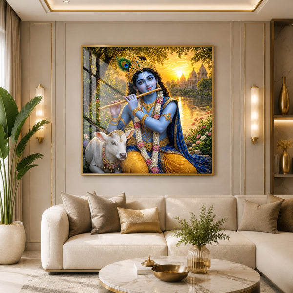 Divine Krishna Serenity Premium Acrylic Wall Art